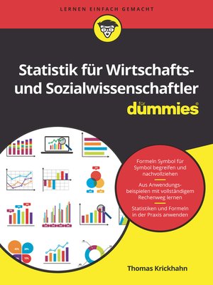 cover image of Statistik f&uuml;r Wirtschafts- und Sozialwissenschaftler f&uuml;r Dummies